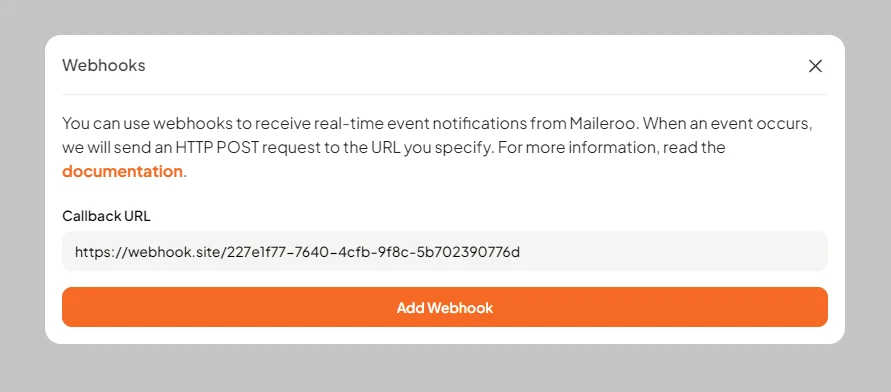 Add Webhook