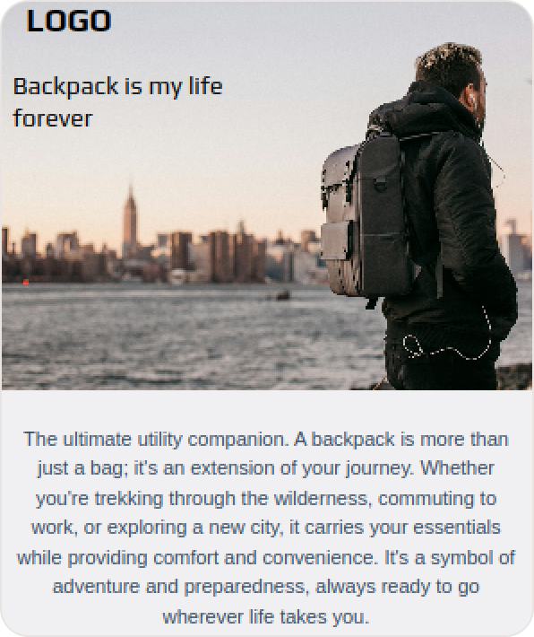 Backpack Travelling Template