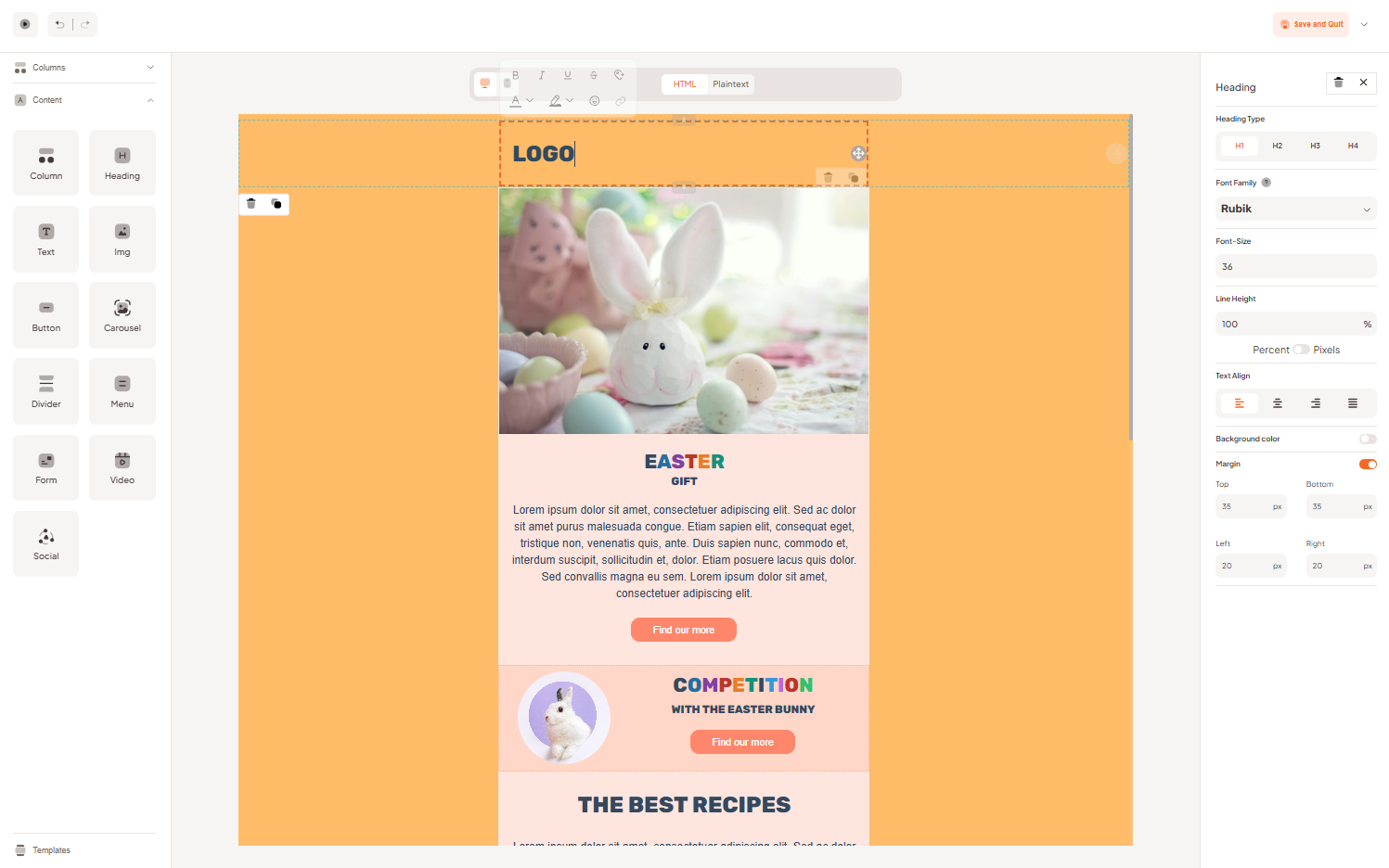 Drag And Drop Editor